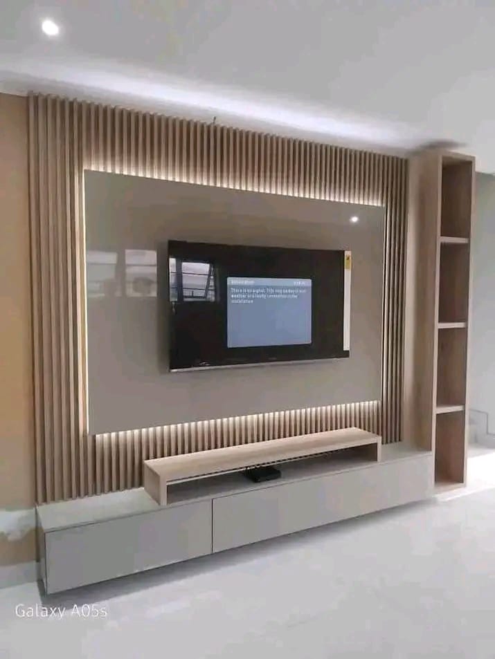 Custom TV wall unit by Shabba Carpentry